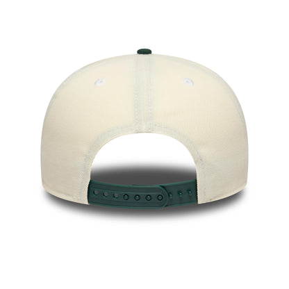 Pictured is this MLB LA Dodgers 9FIFTY Snapback cap in cream and dark green. 6
