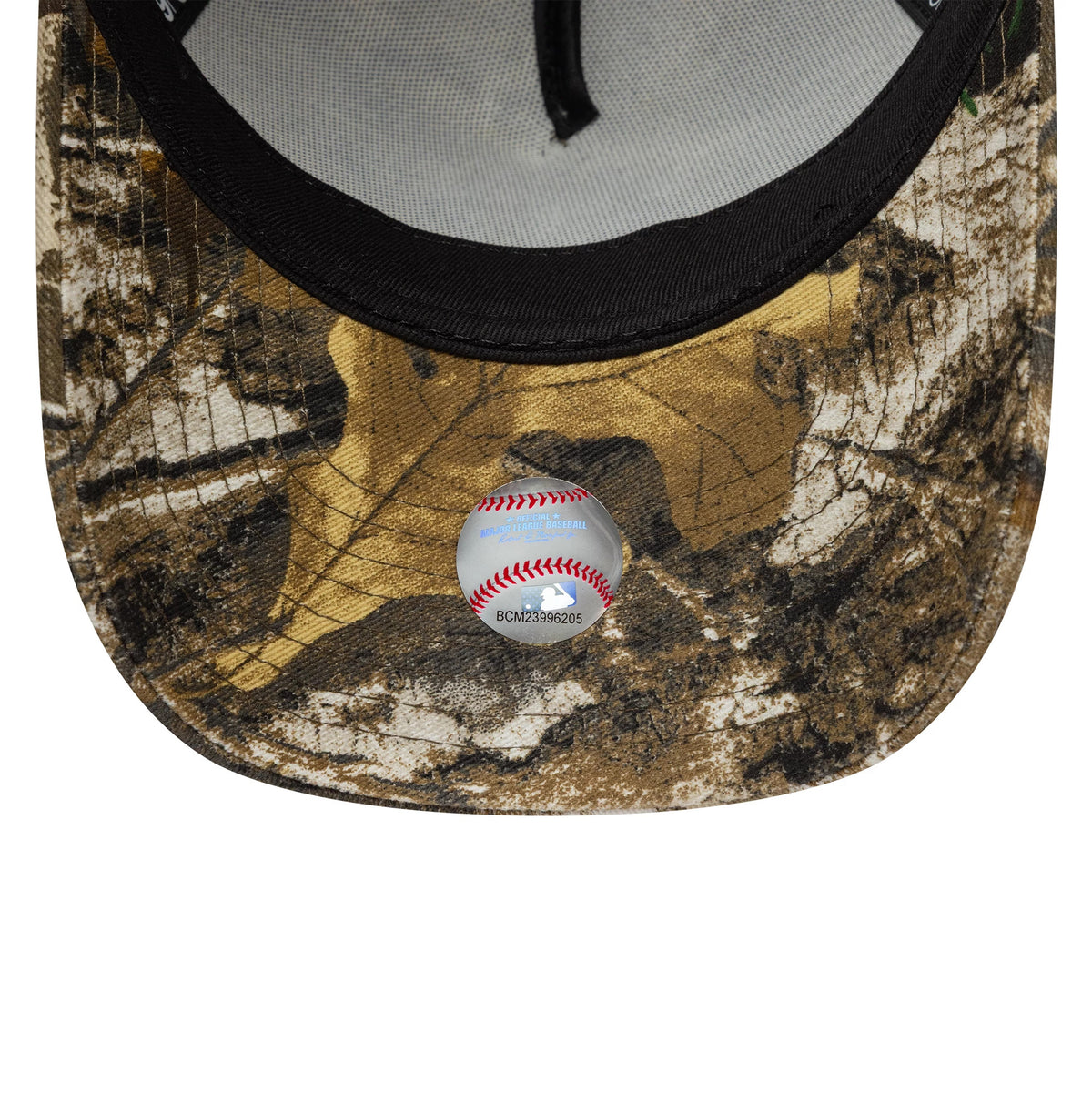 Pictured is this Youth MLB New York Yankees 9FORTY A-Frame cap in realtree camo. 7