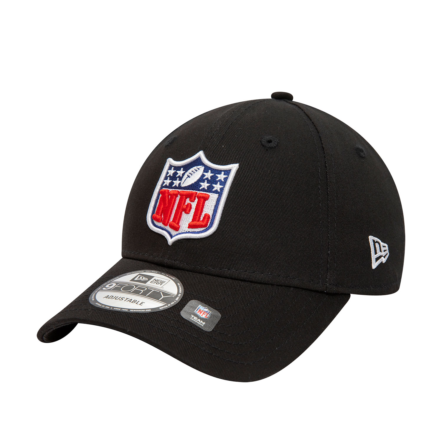 NFL Logo Shield Black 9FORTY Adjustable Cap