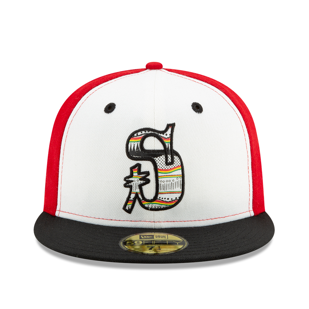 white and red 59fifty cap