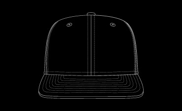 black silhouette of 9fifty squared fit visor
