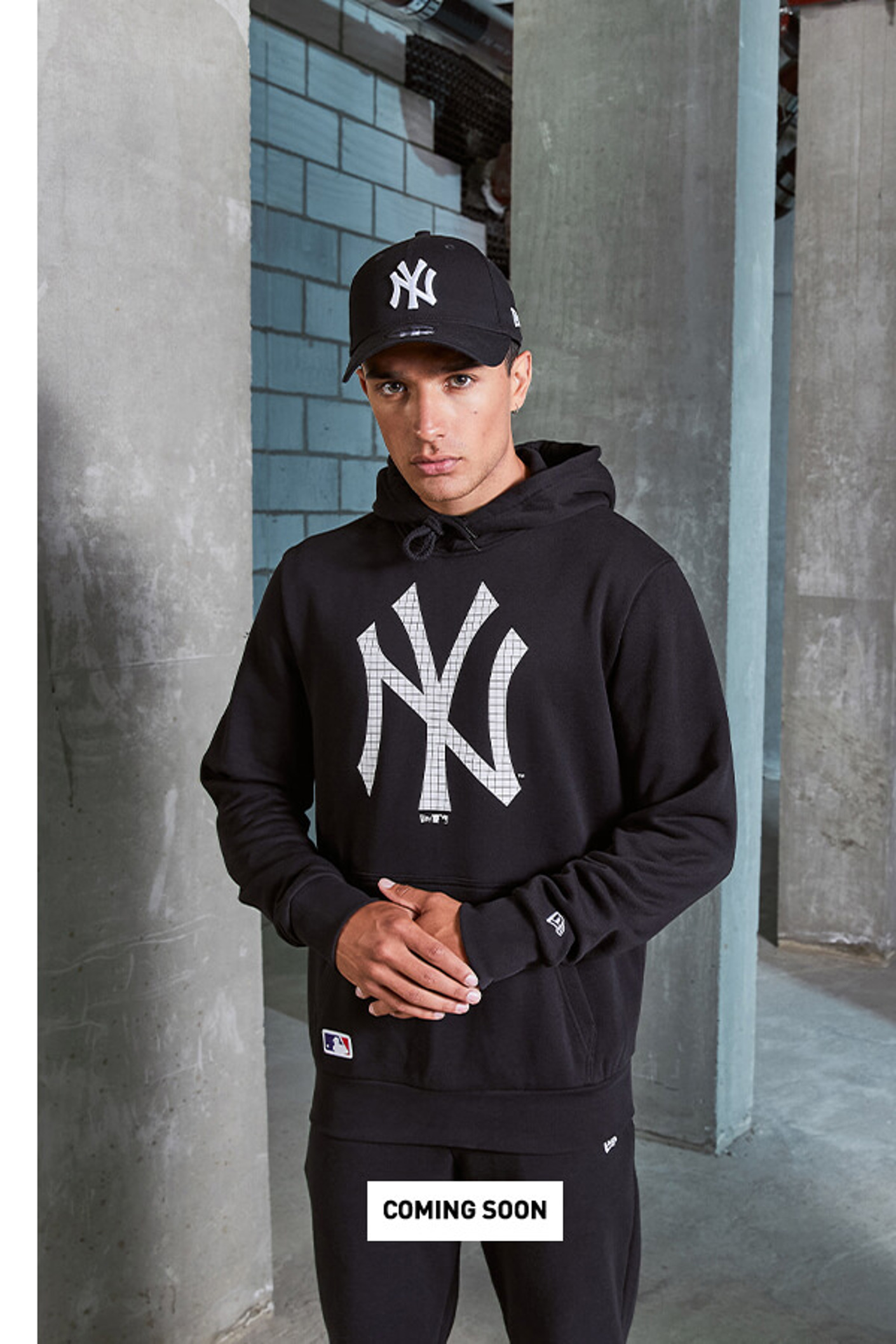 Shop New York Yankees Black Infill Hoodie