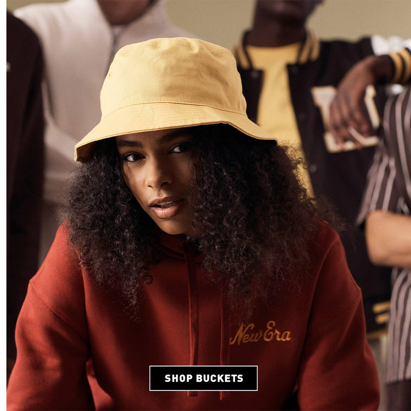 Button to shop New Era's Bucket hats collection