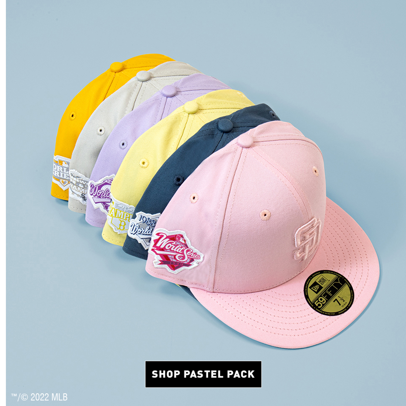 pastel new era fitted caps
