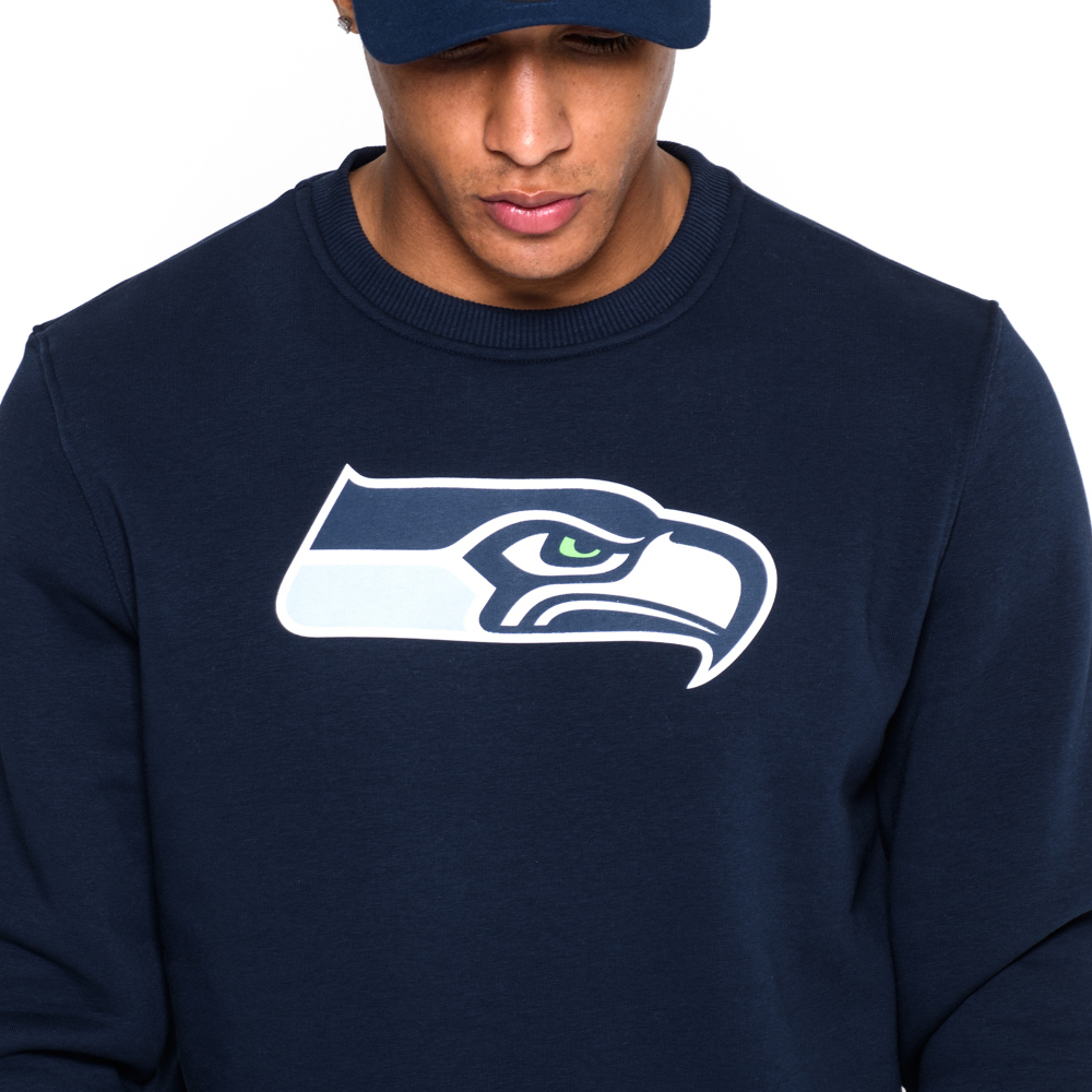 Sweatshirt ras du cou à logo de l'équipe des Seattle Seahawks, bleu 