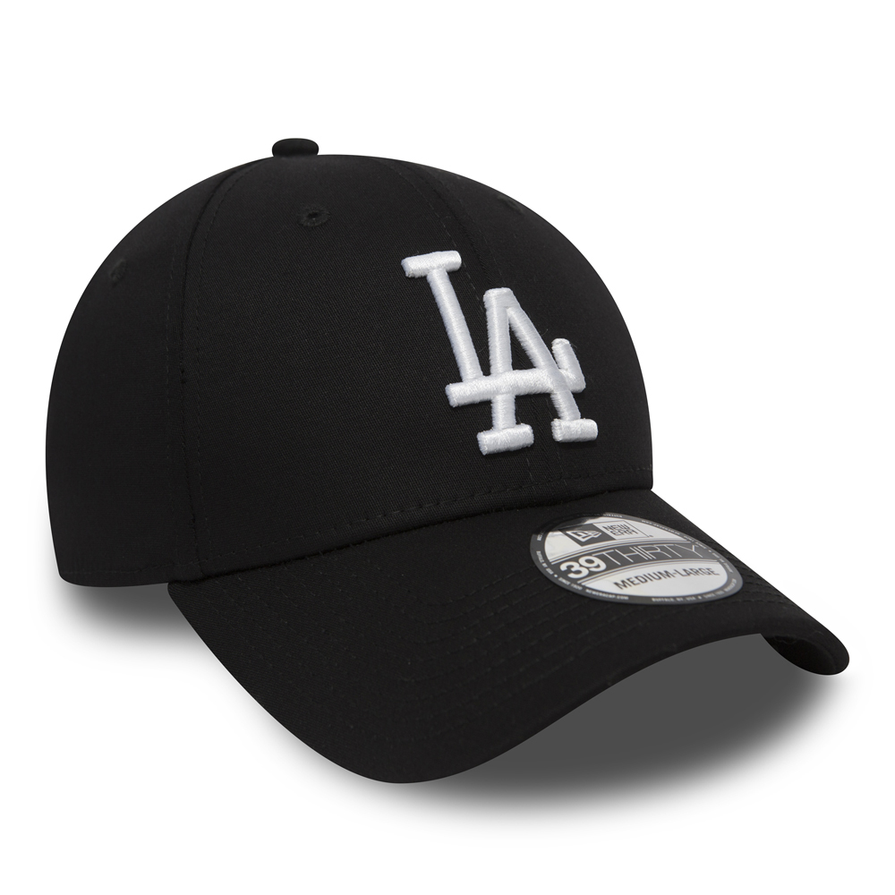 LA Dodgers Essential Black 39THIRTY Stretch Fit Cap
