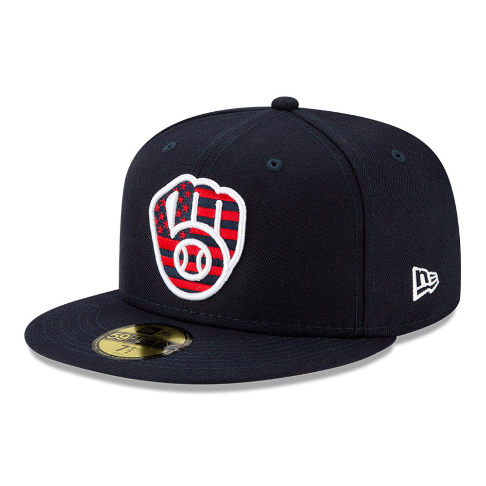 Milwaukee Brewers MLB 4th July Navy 59FIFTY Cap