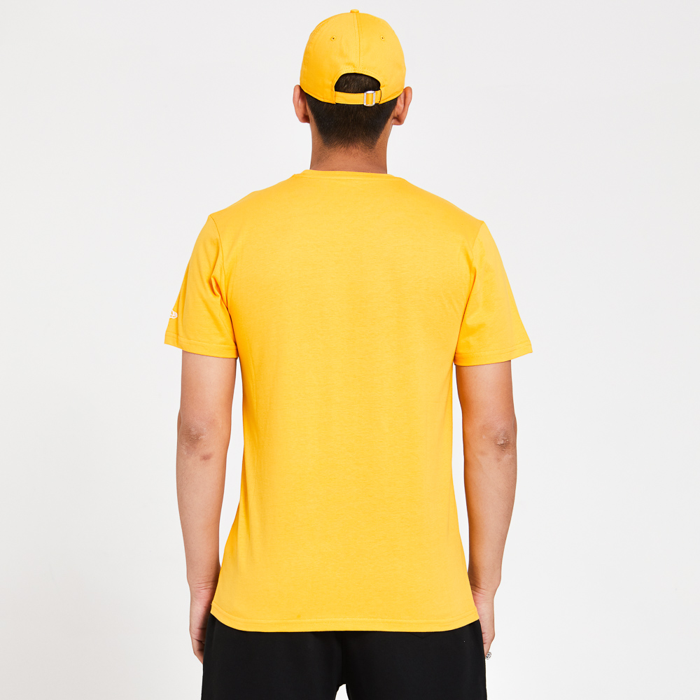 Los Angeles Dodgers Logo Infill Yellow T-Shirt