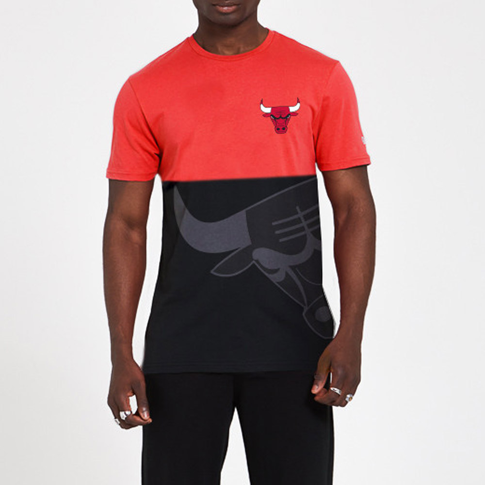 Chicago Bulls Colour Block Black T-Shirt