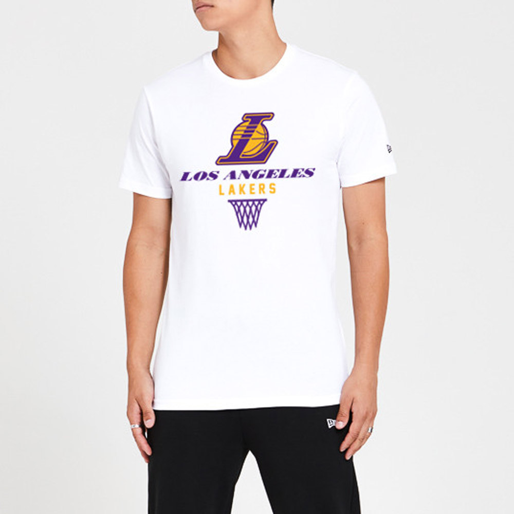 Los Angeles Lakers Basket White T-Shirt