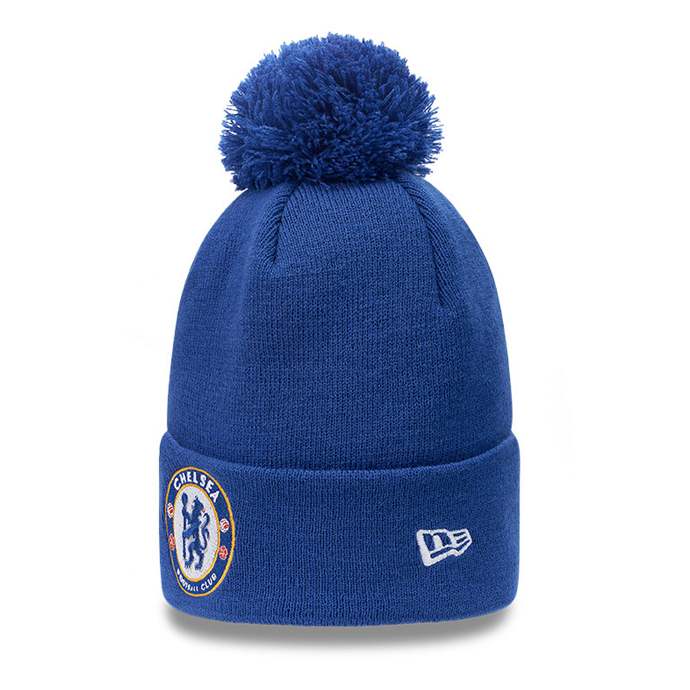 Chelsea FC Blue Bobble Beanie Hat