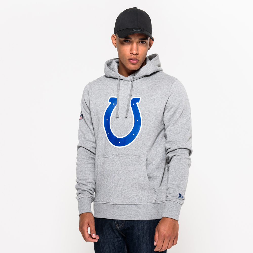 Sweat à capuche Team Logo des Colts de l'Indianapolis, gris