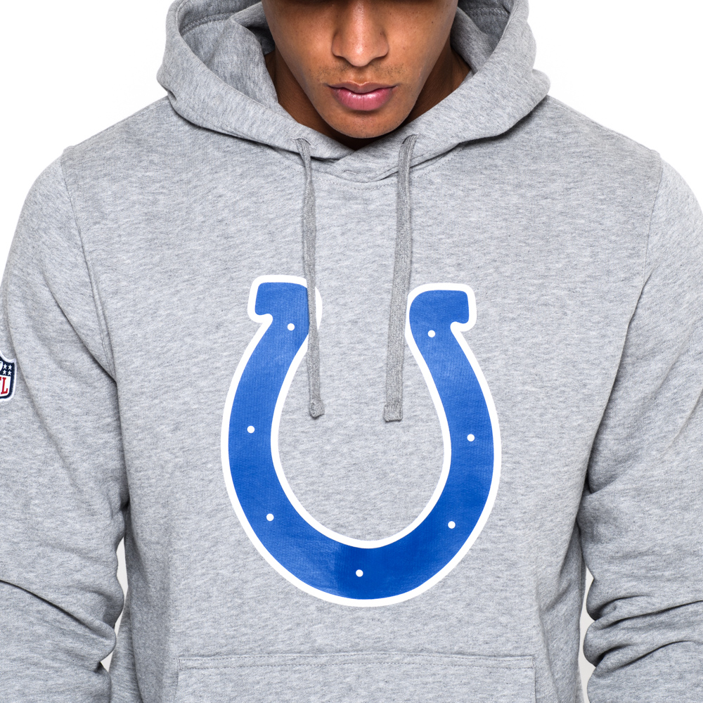 Sweat à capuche Team Logo des Colts de l'Indianapolis, gris