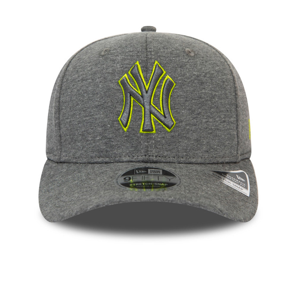 New York Yankees Outline Jersey Grey Stretch Snap 9FIFTY Cap