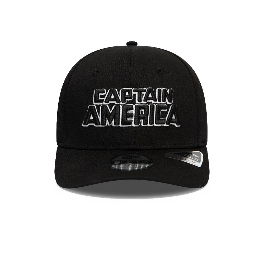 Captain America Wordmark Kids Black 9FIFTY Cap
