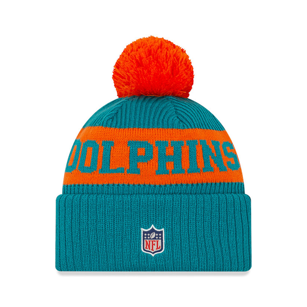 Miami Dolphins On Field Blue Beanie Hat