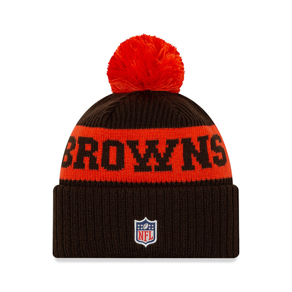 Cleveland Browns On Field Brown Beanie Hat