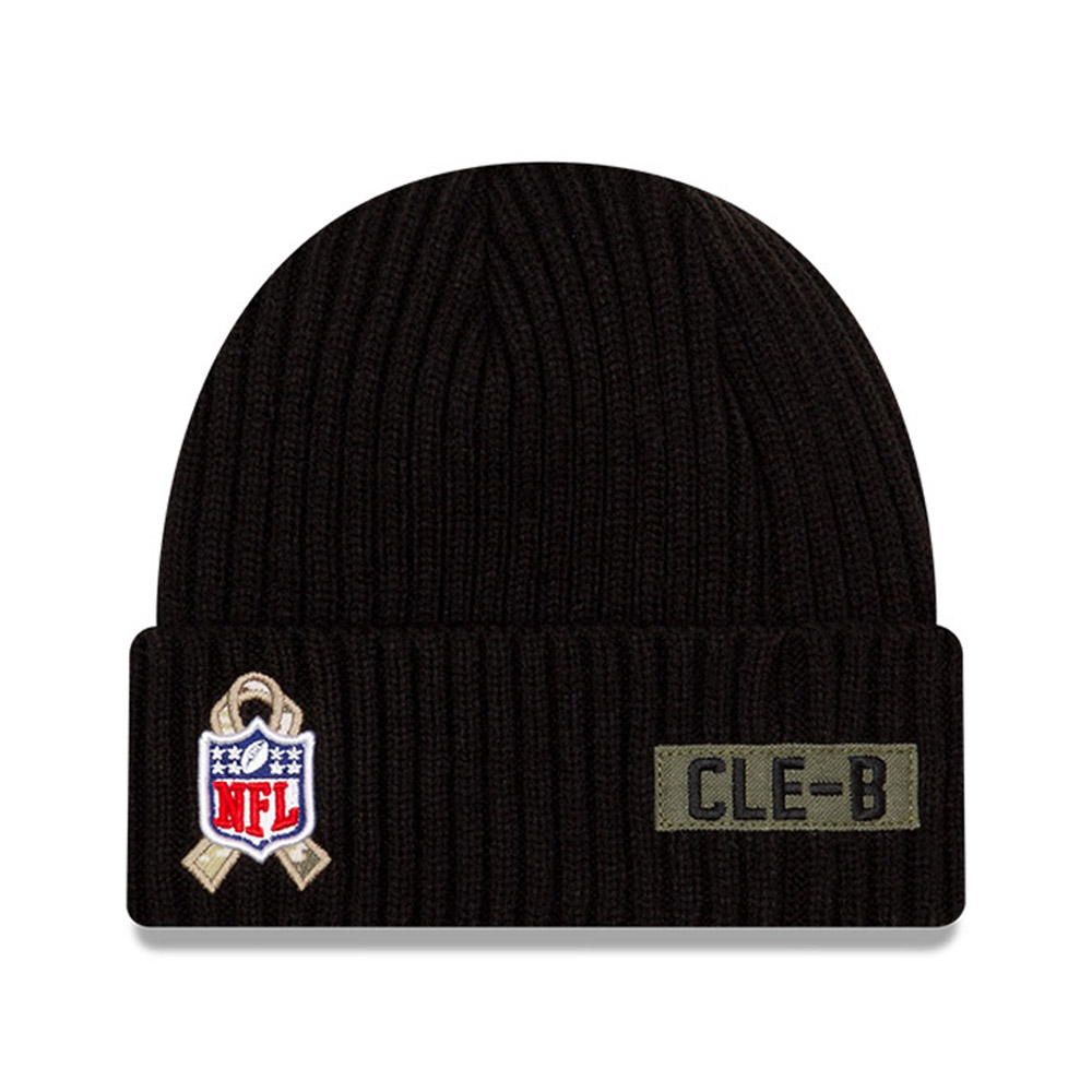 Cleveland Browns NFL Salute To Service Black Beanie Hat