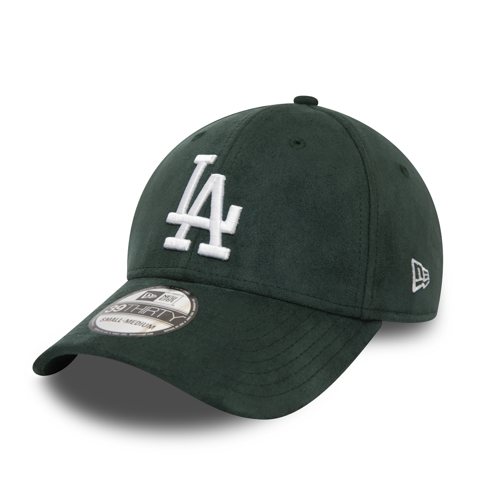 LA Dodgers Suede Logo Green 39THIRTY Cap