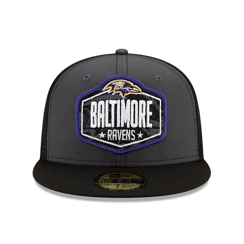 Baltimore Ravens NFL Draft Grey 59FIFTY Cap