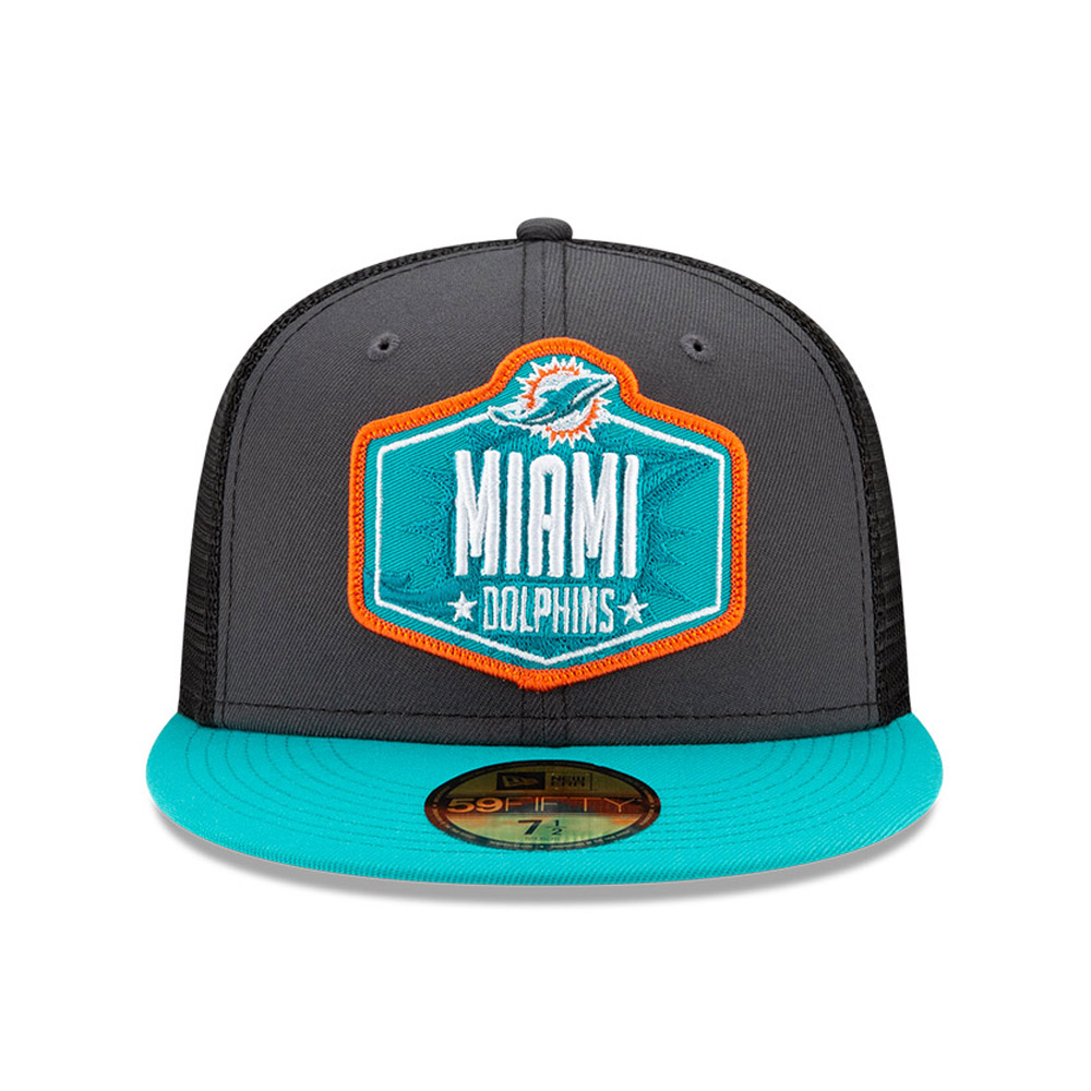 Miami Dolphins NFL Draft Grey 59FIFTY Cap