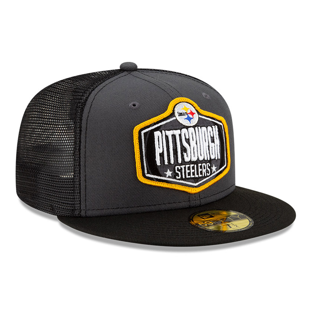 Pittsburgh Steelers NFL Draft Grey 59FIFTY Cap