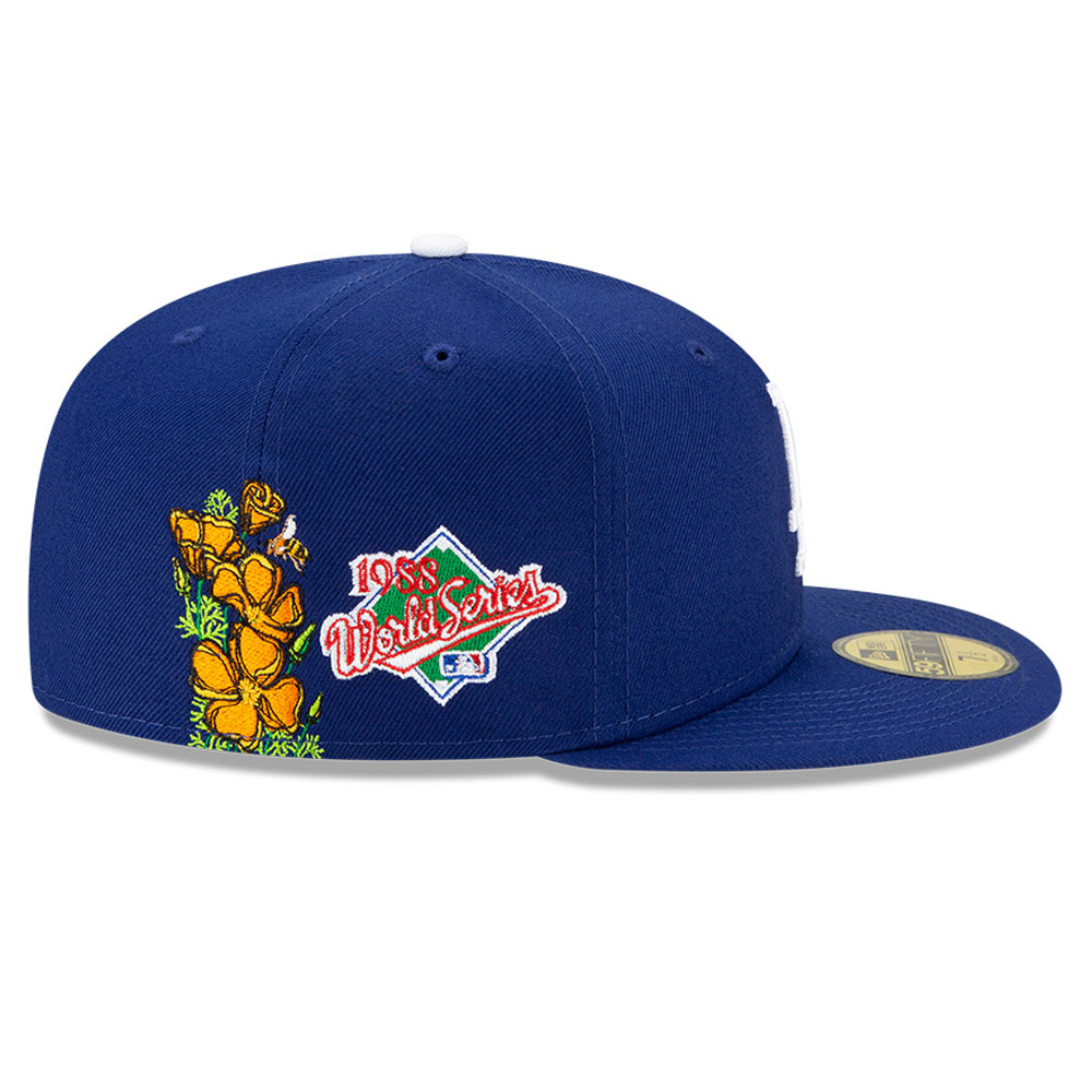 LA Dodgers MLB Flower Blue 59FIFTY Cap