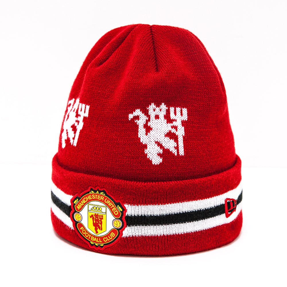 Manchester United Retro Red Cuff Beanie Hat