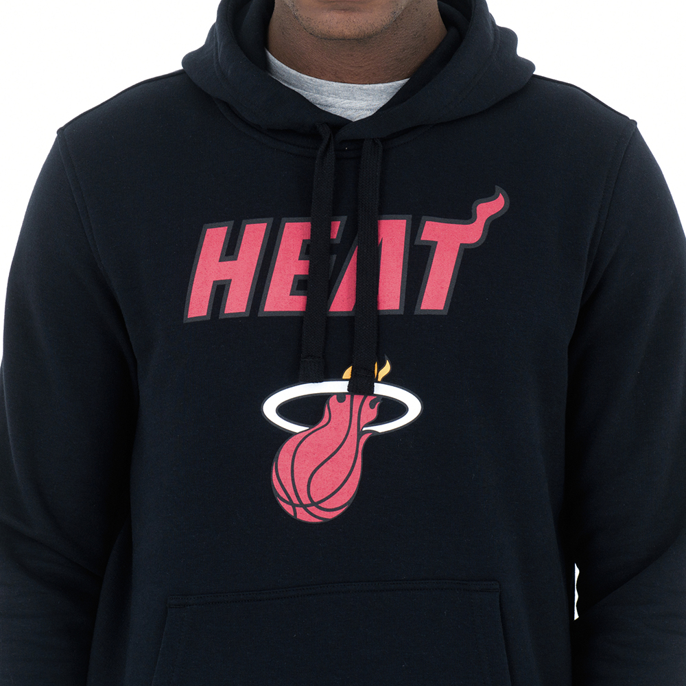 Felpa con cappuccio dei Miami Heat nera