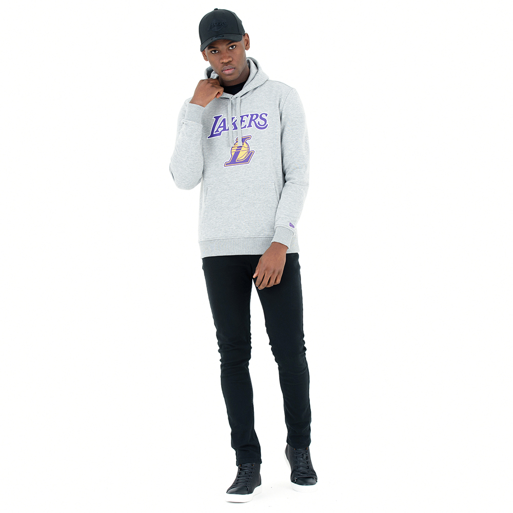 SUDAdera con capucha gris de los Lakers de Los Ángeles