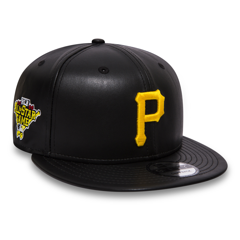 Pittsburgh Pirates Black Leather 9FIFTY Snapback