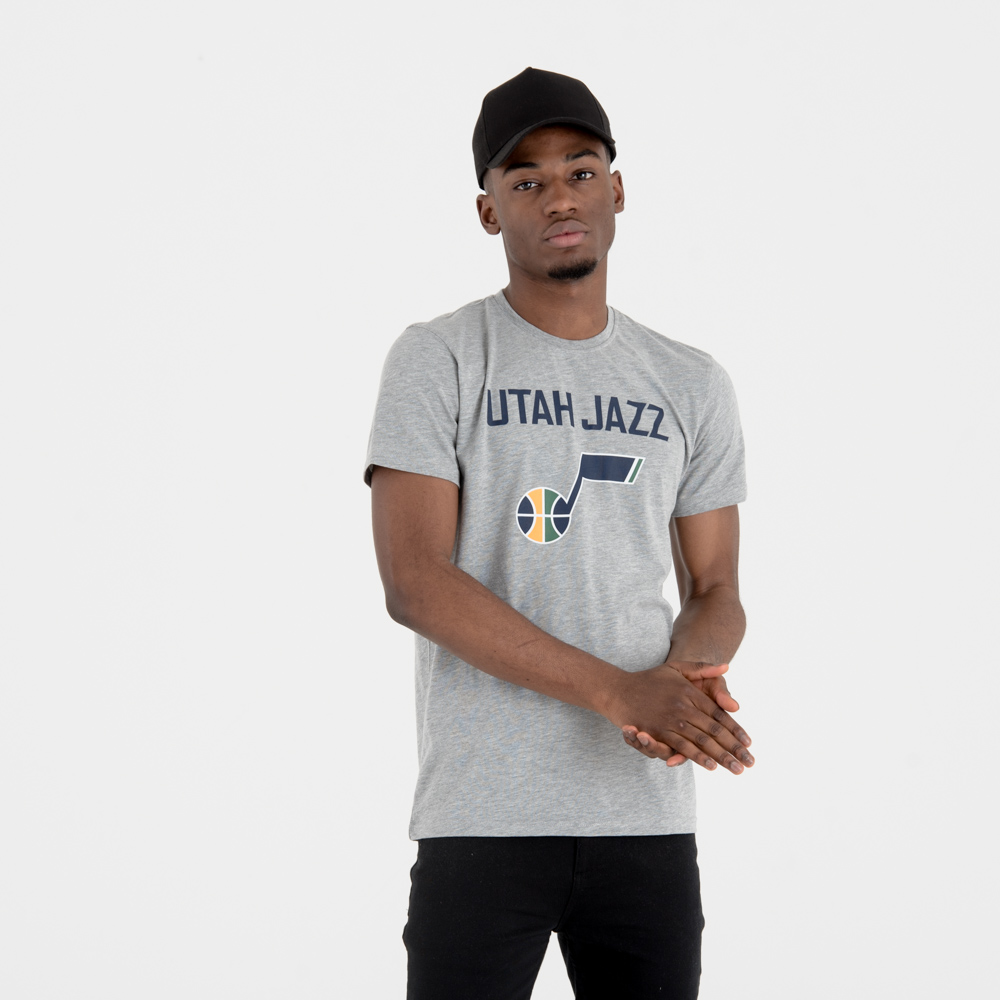 Utah Jazz Team NBA Team Logo Grey T-Shirt