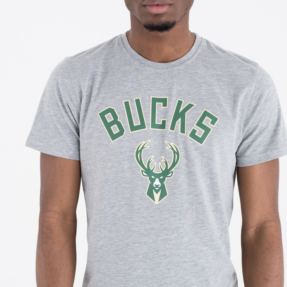 Milwaukee Bucks Team Logo Grey T-Shirt