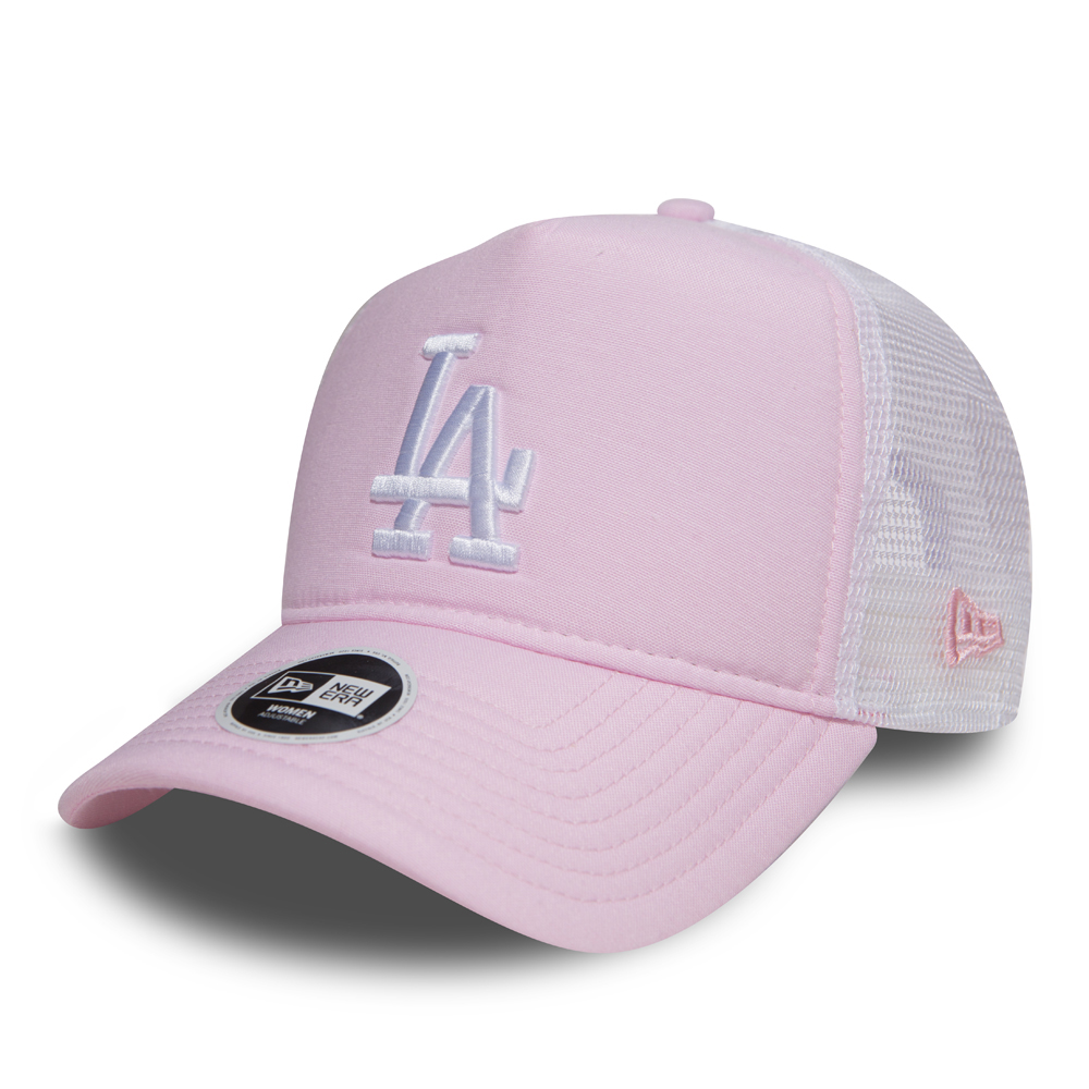 Los Angeles Dodgers Womens Pink Oxford Trucker