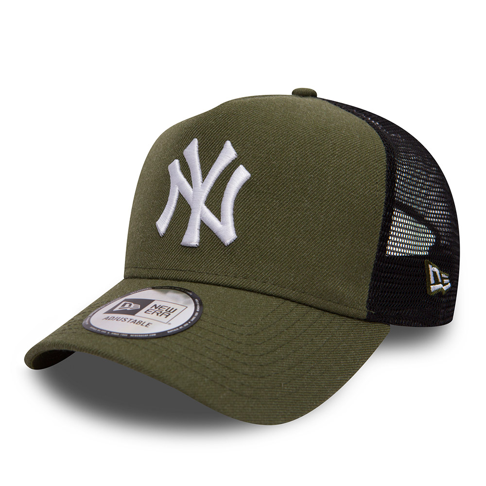 New York Yankees A Frame Trucker verde militare mélange | New Era Cap Co.