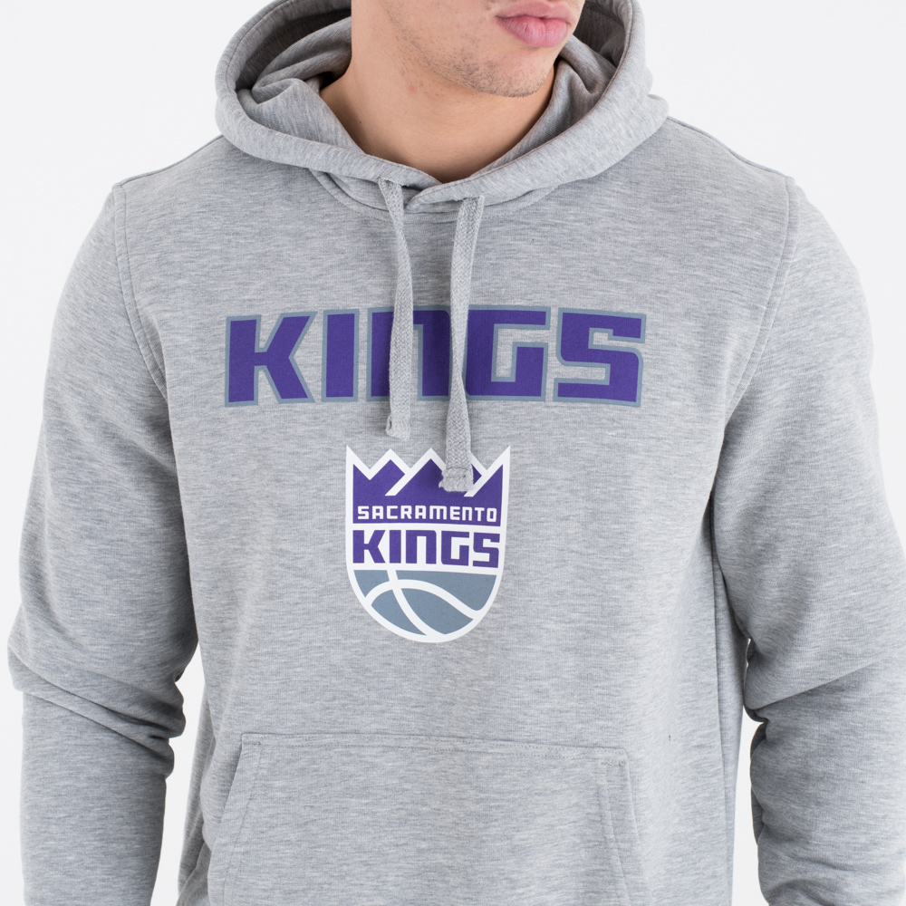 Sweat à capuche Team Logo des Kings de Sacramento, gris