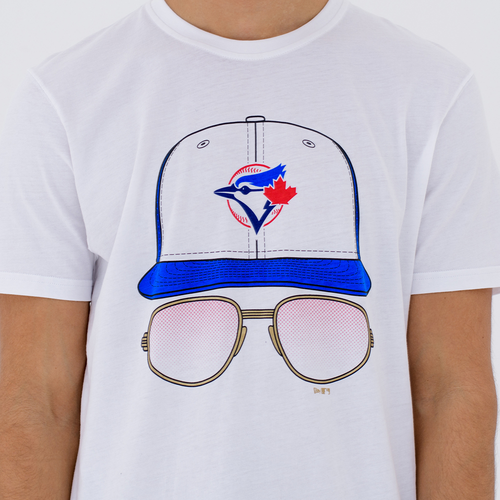 Toronto Blue Jays Cap and Glasses White Tee