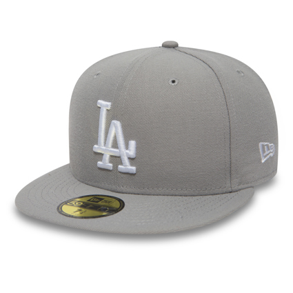 Official New Era LA Dodgers Essential Grey 59FIFTY Fitted Cap