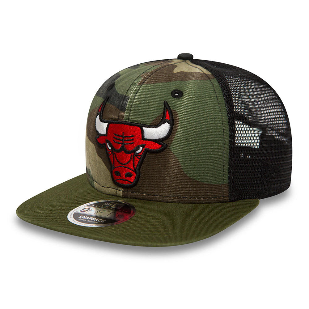 Chicago Bulls Washed Camo 9FIFTY Trucker