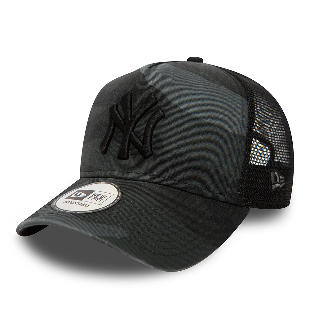 New York Yankees Washed Camo A Frame Trucker