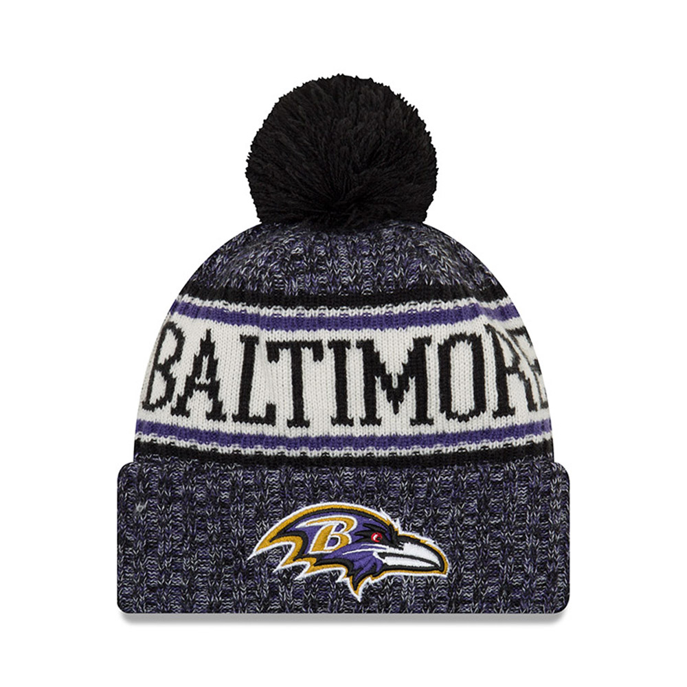 Baltimore Ravens 2018 Sideline Bobble Cuff Knit