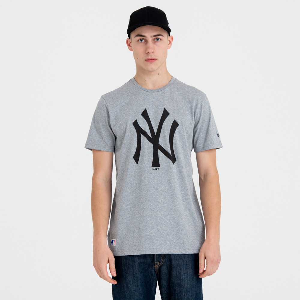 T-shirt Team Logo dei New York Yankees grigia