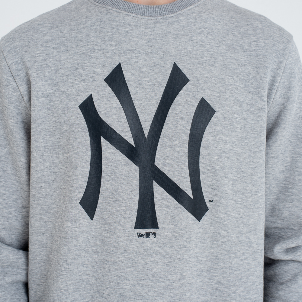 Felpa a girocollo Team Logo dei New York Yankees grigia