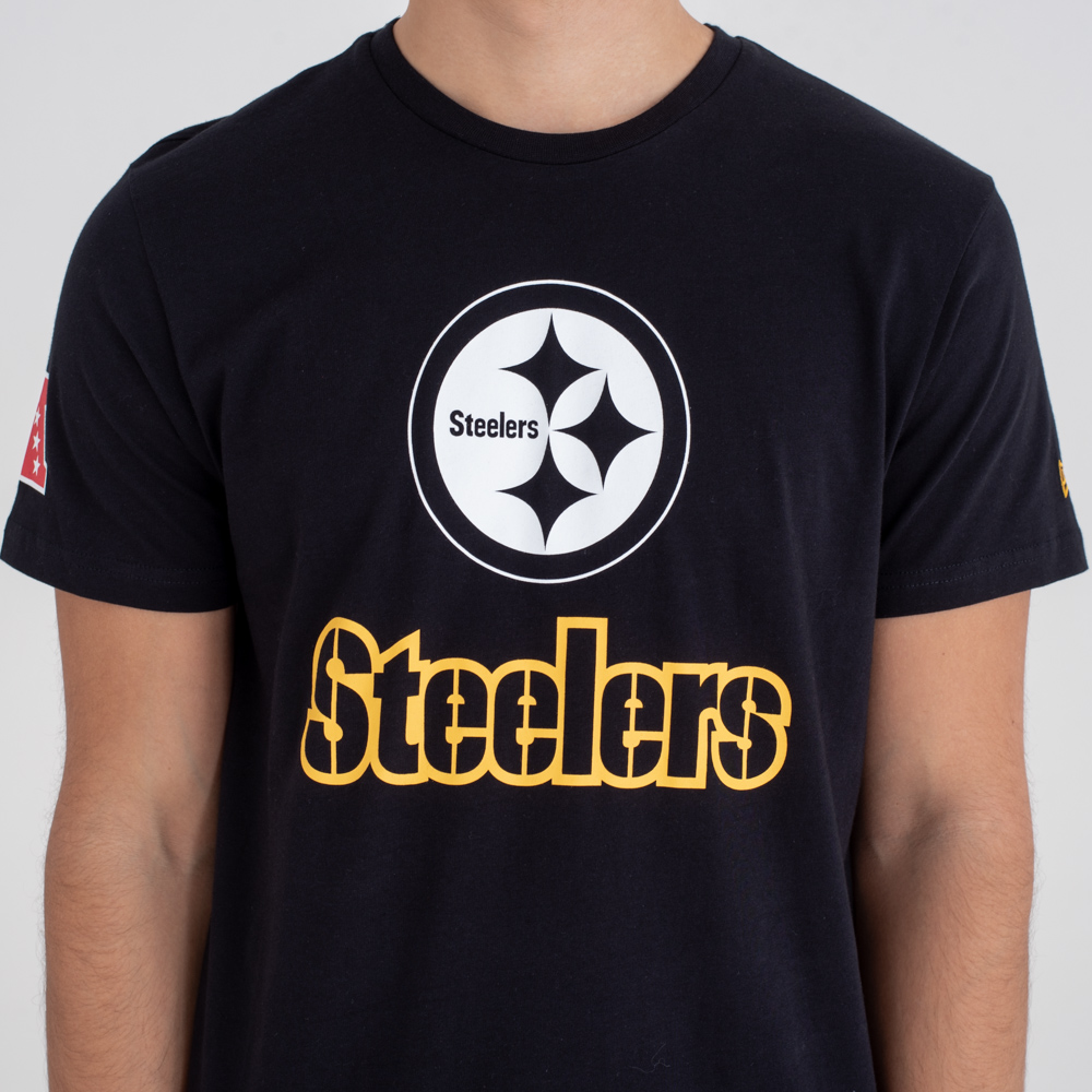 Pittsburgh Steelers Fan Logo Black Tee