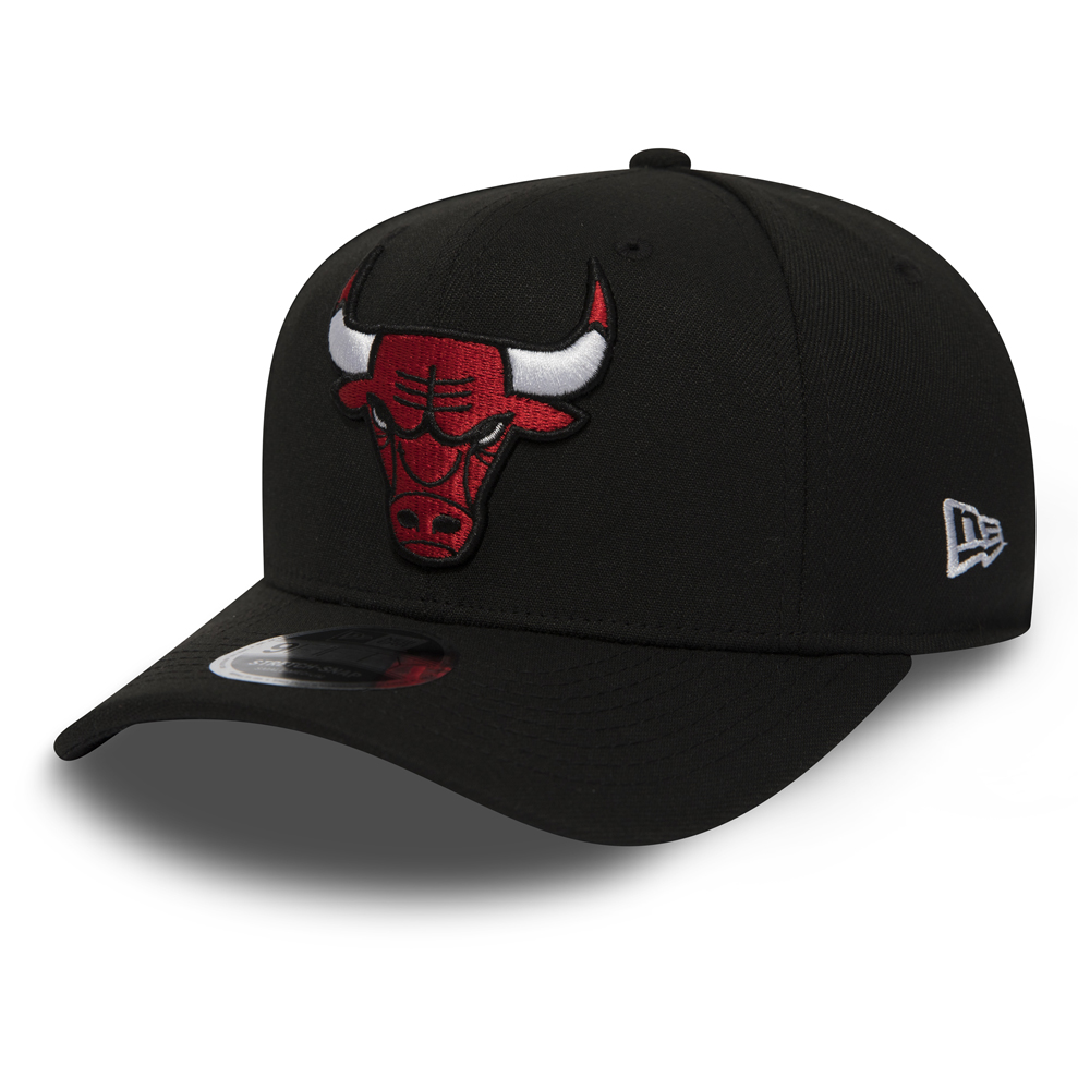 Chicago Bulls Black 9FIFTY Stretch Snap Cap
