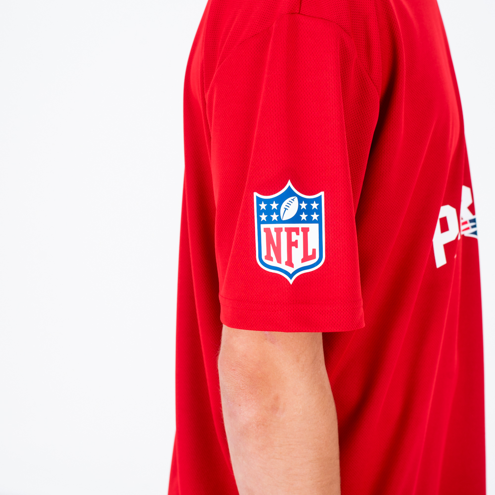 New England Patriots NFL Wordmark Scarlet Tee