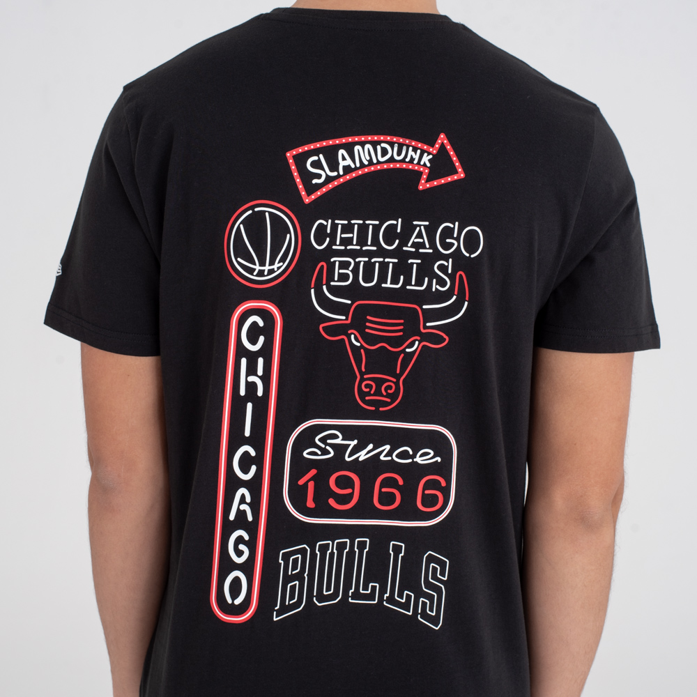 Chicago Bulls Neon Lights Black Tee