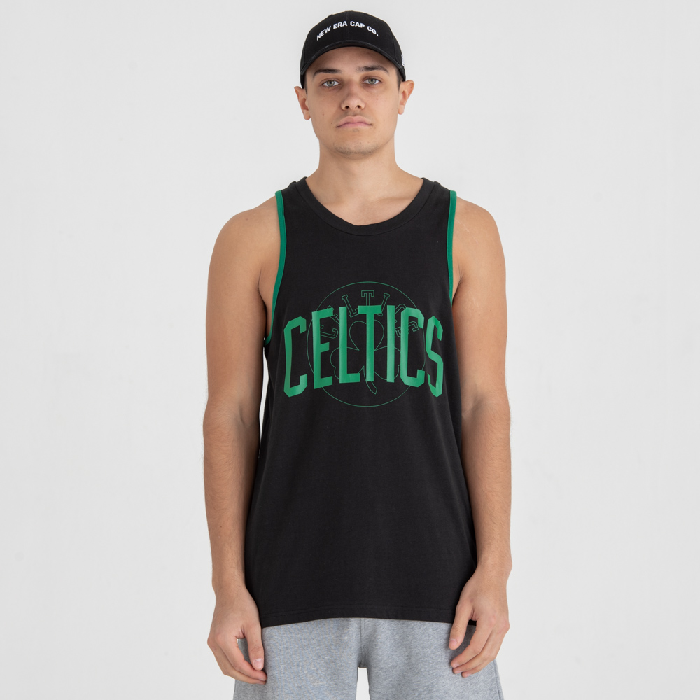 Boston Celtics Double Logo Black Tank