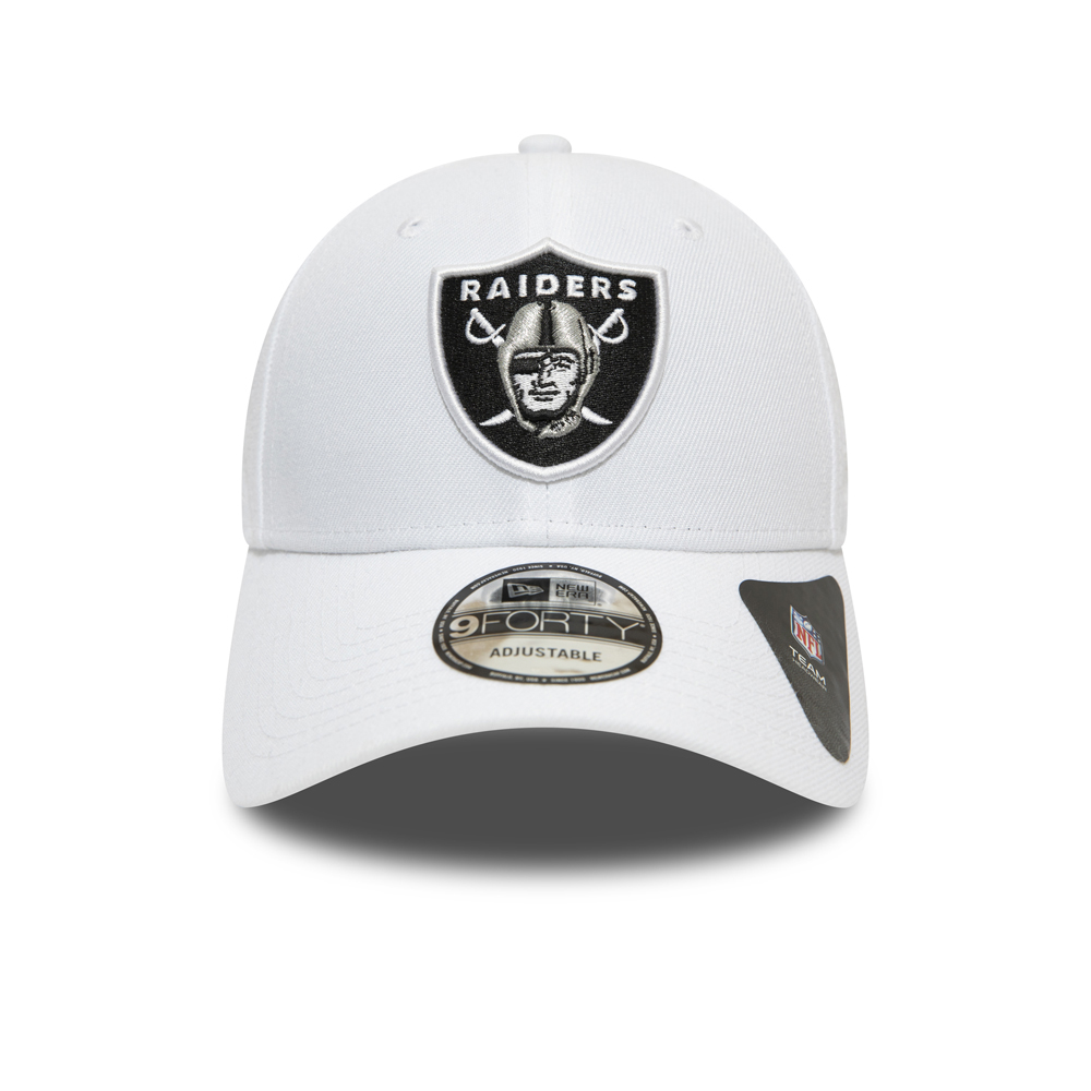 Las Vegas Raiders Polyester Perforated White 9FORTY Cap