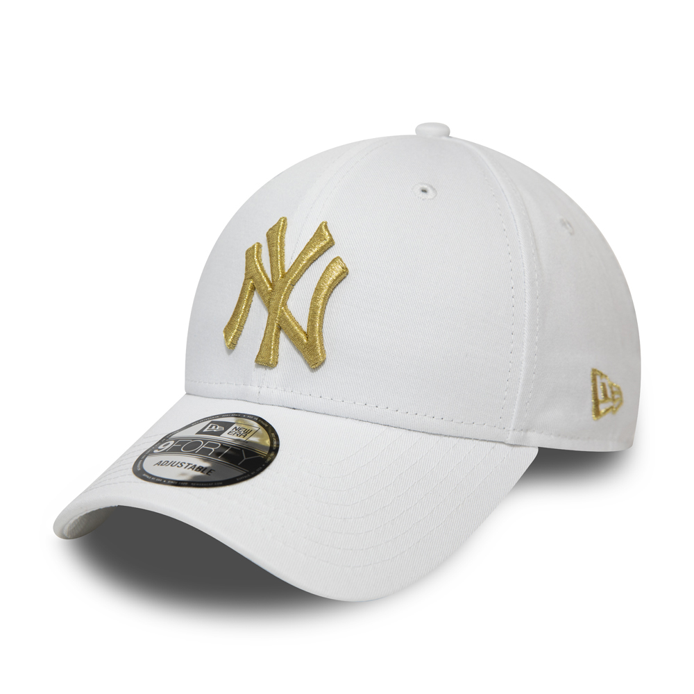 New York Yankees White Metallic Gold 9FORTY Snapback A5195_282 